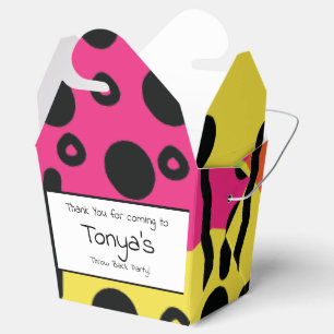 Teen Birthday 80s 90s Neon Pattern Favor Box