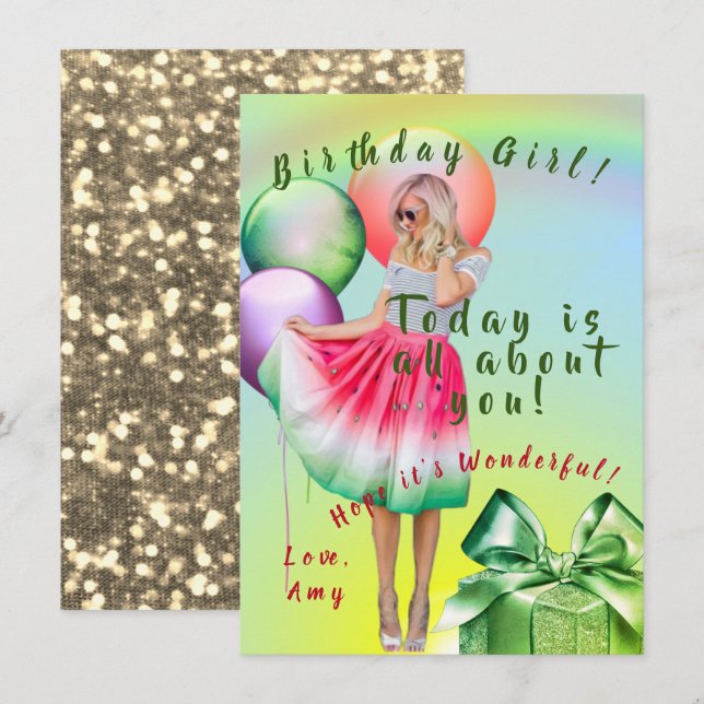 Teen Birthday Card (Front/Back)