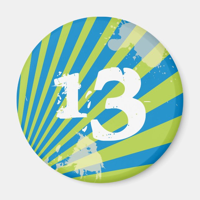 Teen Birthday Party Favor   |  Magnet (Front)