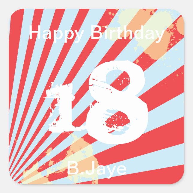 Teen Birthday Party Favor   |  Sticker (Front)