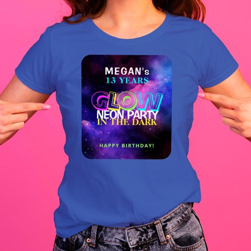 Teen birthday party name age years personalized T_Shirt