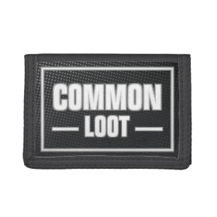 Teen Boy Birthday Gamer Common Loot Black Neon Tri-fold Wallet