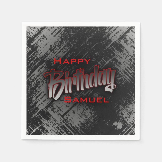 Teen Boy Birthday Napkins (Front)