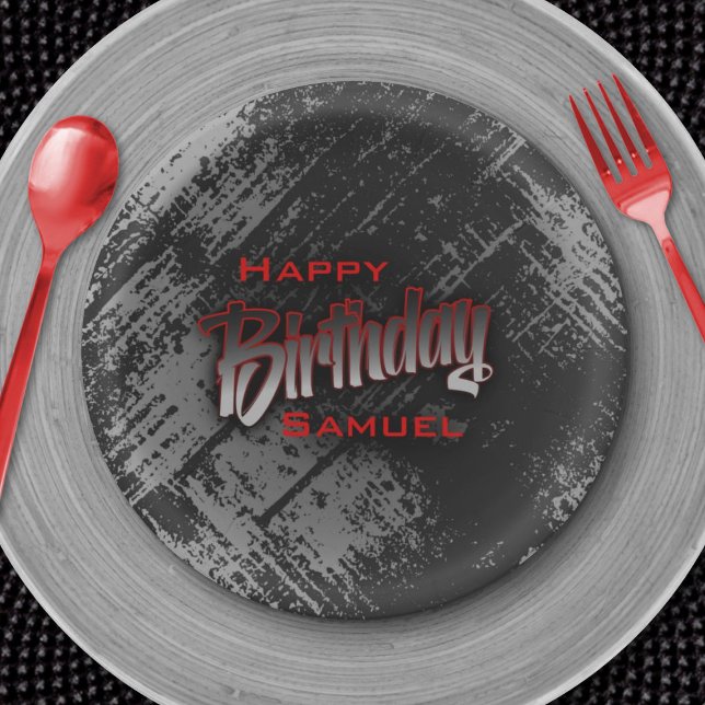 Teen Boy Birthday Paper Plates (Creator Uploaded)