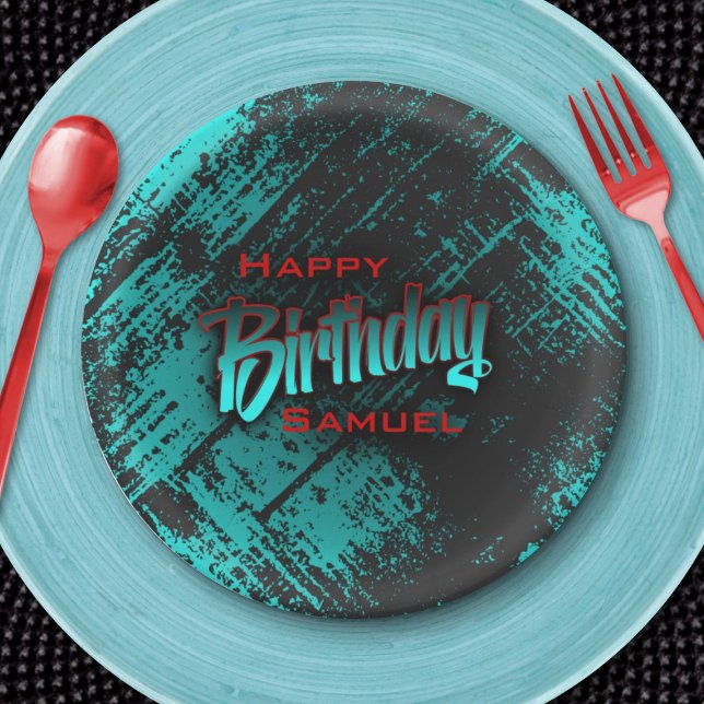 Teen Boy Birthday Paper Plates (Creator Uploaded)