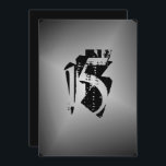 Teen Boy Birthday Party Black Silver Invitation<br><div class="desc">Teen boy birthday party invitation in black and silver gray with distressed,  grunge number (age on front) and wording on back.  Easy to customize for any type of party meant for the older boy.</div>
