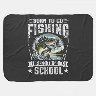 Teen Boys Fishing Forced to Go to School Baby Blanket