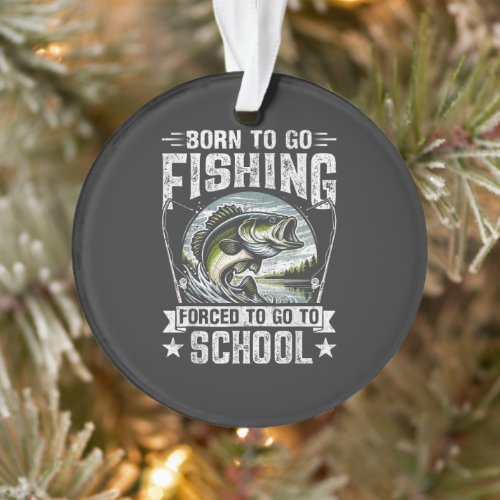 Teen Boys Fishing Forced to Go to School Ornament