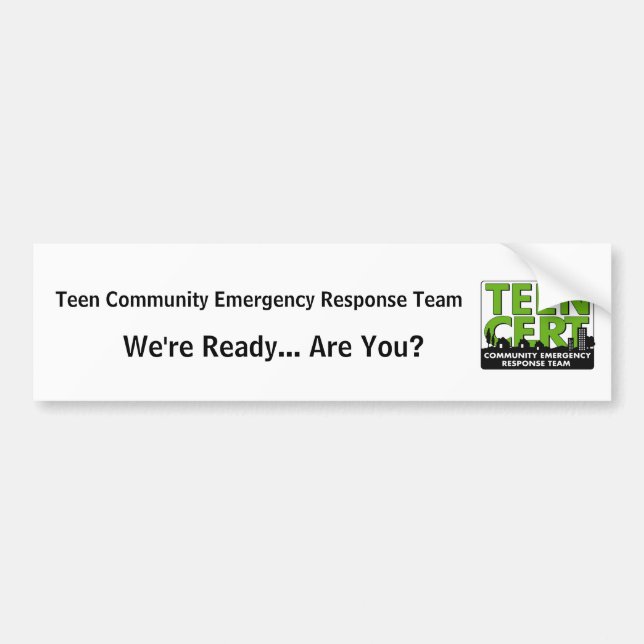 Teen CERT Bumper Sticker (Front)