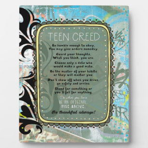 Teen Creed Plaque