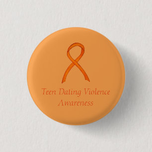 Teen Dating Violence Awareness Ribbon Custom Pin