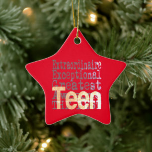 Teen Extraordinaire Ceramic Ornament