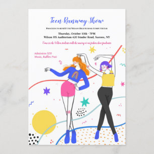 Teen Fashion Show Fundraiser Invitation