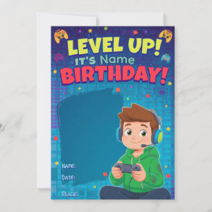 Teen Gamer Boy Video Game Player Birthday Card
