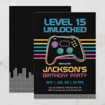 Teen Gaming Gamer Boy Video Game Player Birthday Invitation