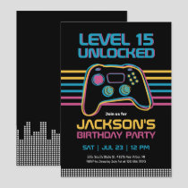 Teen Gaming Gamer Boy Video Game Player Birthday Invitation