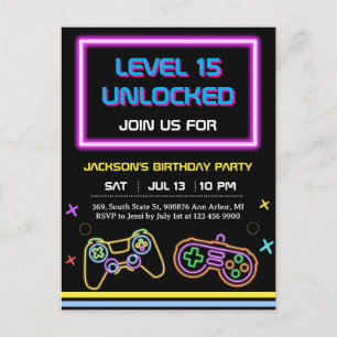 Teen Gaming Gamer Boy Video Game Player Postcard