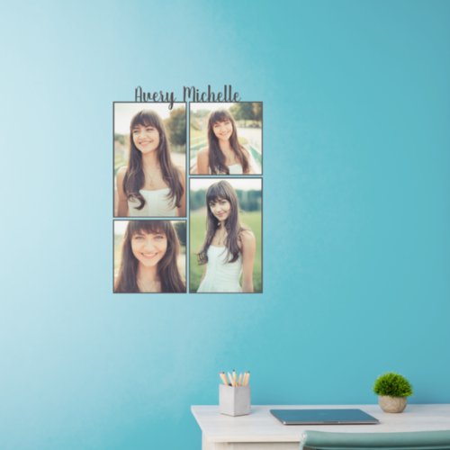 Teen Girl Add Your Own Family Photo Collage Wall Decal