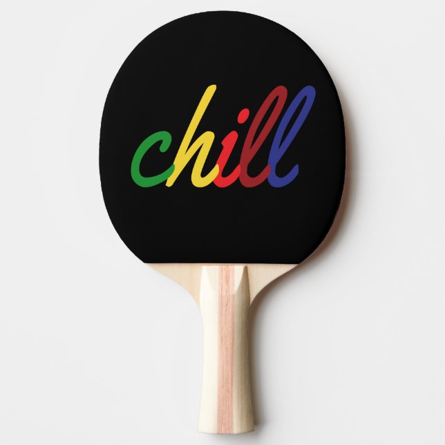 Teen Girl Chill Retro Colors Ping Pong Paddle (Front)