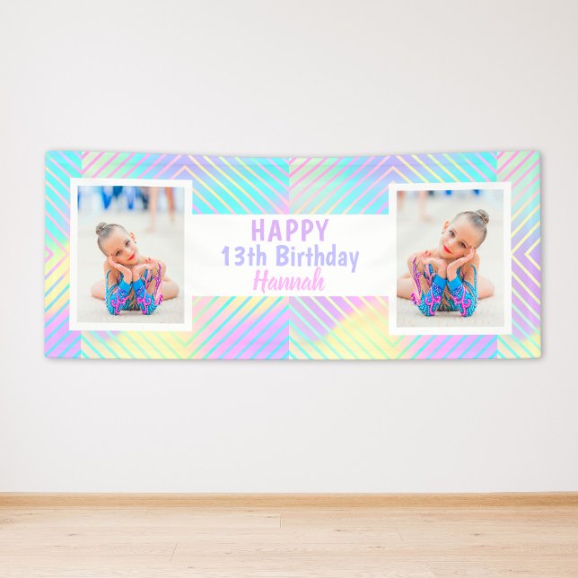 Teen Girl Custom Photo Colorful Birthday Banner (Teen Girl Custom Photo Colorful Birthday Banner
)