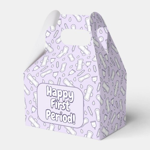 Teen Girl First Period Party Cute Purple Tampon Favor Boxes