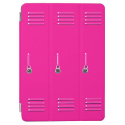 Teen Girl Hot Pink School Locker Illustration iPad Air Cover
