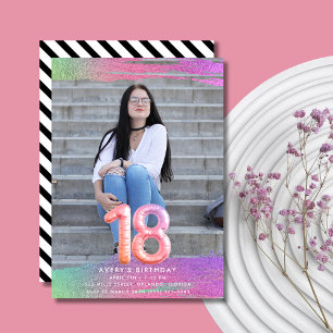 Teen Girl Photo 18th Birthday Party Invitation