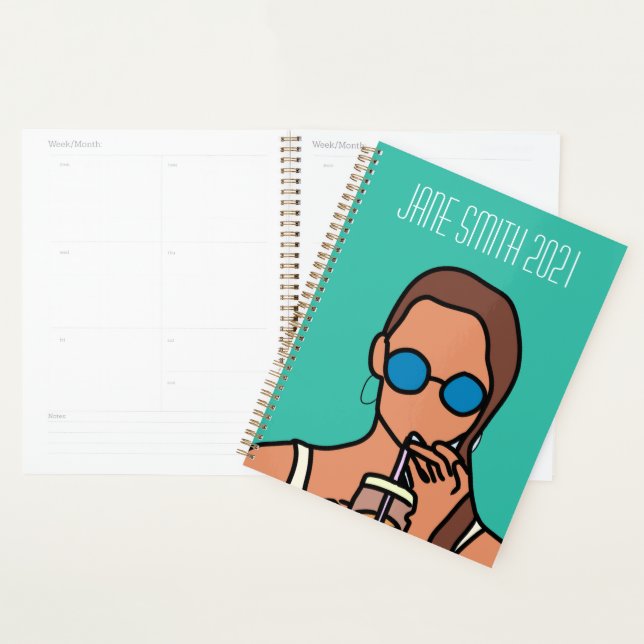 teen girl tween girl pop art colorful planner (Display)