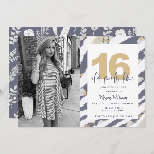 Teen Girls Photo 16th Birthday Party Invitation