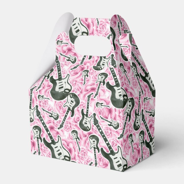 Teen girls rock and roll party favor box (Front Side)
