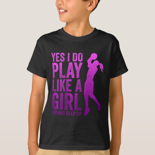 Teen Girls Youth Basketball Clothes Gifts _ Play L T_Shirt