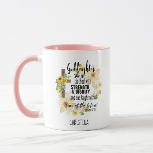 Teen Goddaughter Gift _ Personalized Proverb Quote Mug