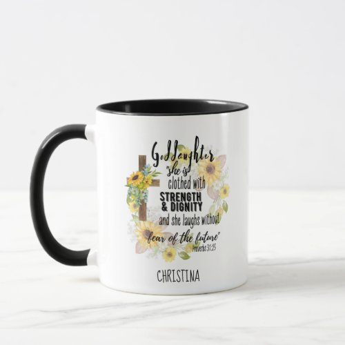 Teen Goddaughter Gift _ Personalized Proverb Quote Mug
