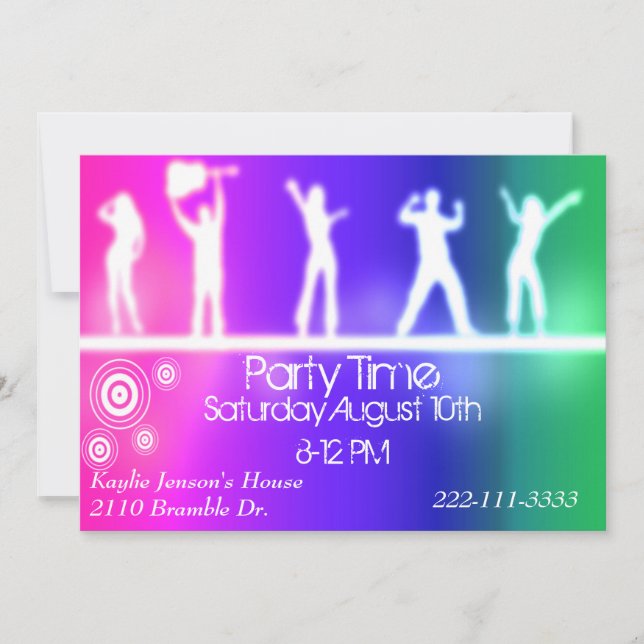 Teen party invitation (Front)