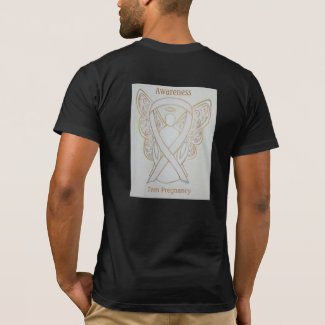 Teen Pregnancy Awareness Ribbon Angel Shirt