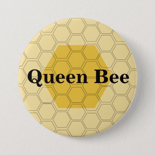 Teen Queen Bee Honeycomb Customized Pinback Button
