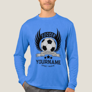 Teen Soccer Name Number   Ball sport Gifts Tri-Blend Shirt