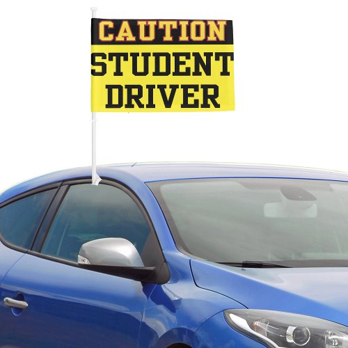 Teen Student Driver Car Flag