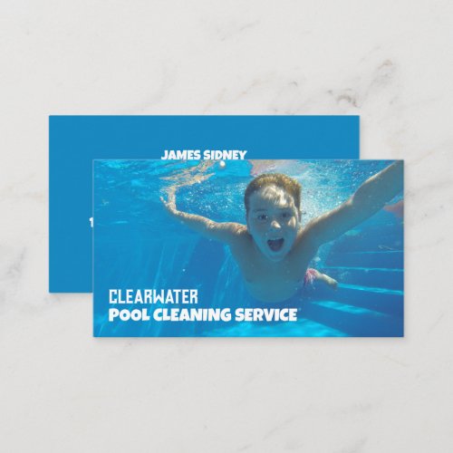 Teen Swimmer Portrait Swimming Pool Cleaner Business Card