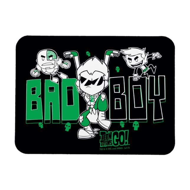 Teen Titans Go! | "Bad Boy" Robin, Cyborg, & BB Magnet (Horizontal)
