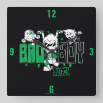Teen Titans Go! | "Bad Boy" Robin, Cyborg, & BB Square Wall Clock