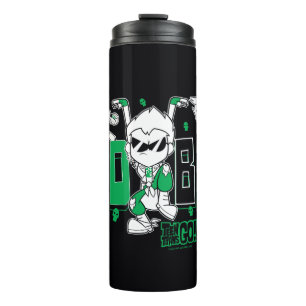 Teen Titans Go! "Bad Boy" Robin, Cyborg, & BB Thermal Tumbler