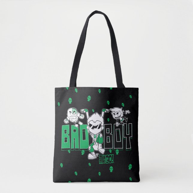 Teen Titans Go! | "Bad Boy" Robin, Cyborg, & BB Tote Bag (Front)