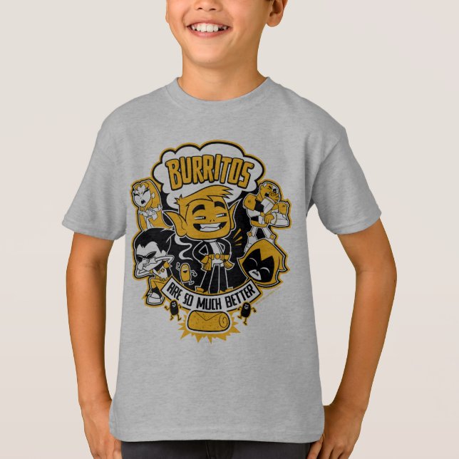 Teen Titans Go! | Beast Boy "Burritos Are Better" T-Shirt (Front)