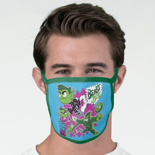 Teen Titans Go! | Beast Boy Shapeshifts Face Mask (Worn Him)