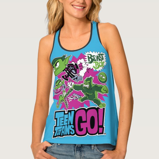 Teen Titans Go! | Beast Boy Shapeshifts Tank Top (Front)