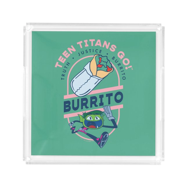 Teen Titans Go! Beast Boy "Truth Justice Burrito" Acrylic Tray (Front)