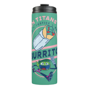 Teen Titans Go! Beast Boy "Truth Justice Burrito" Thermal Tumbler