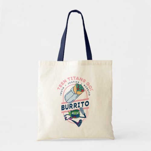 Teen Titans Go Beast Boy Truth Justice Burrito Tote Bag