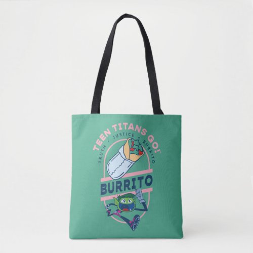 Teen Titans Go Beast Boy Truth Justice Burrito Tote Bag